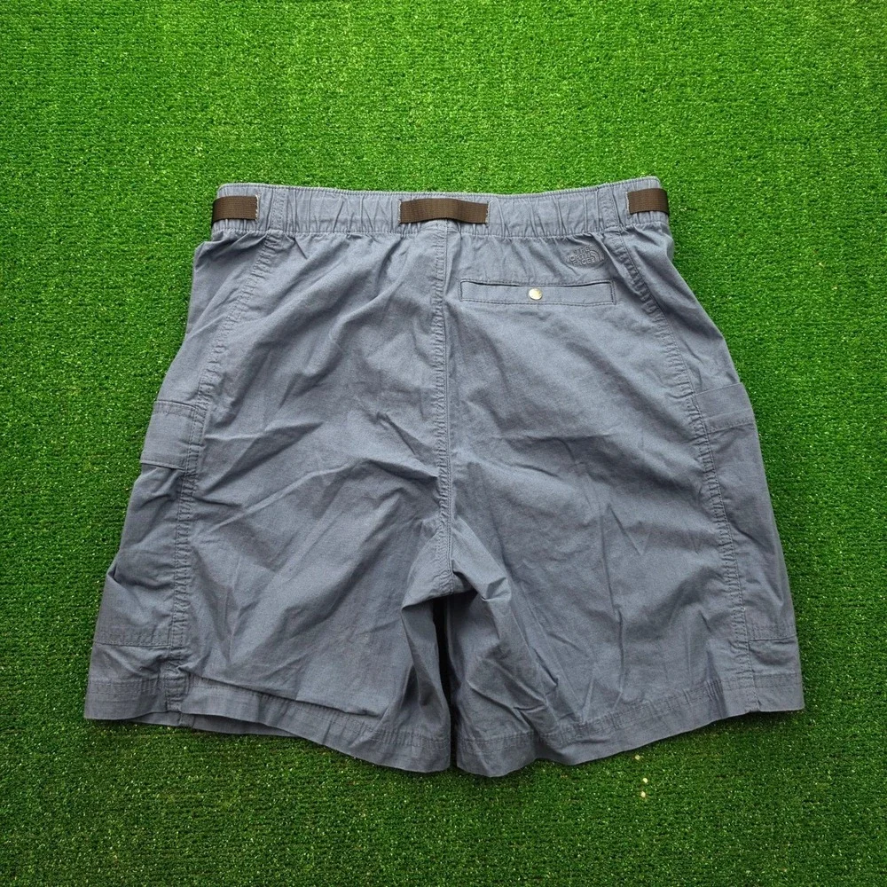 The North Face Class V Stretch Utility Hiking Belted Shorts Mens Medium Blue